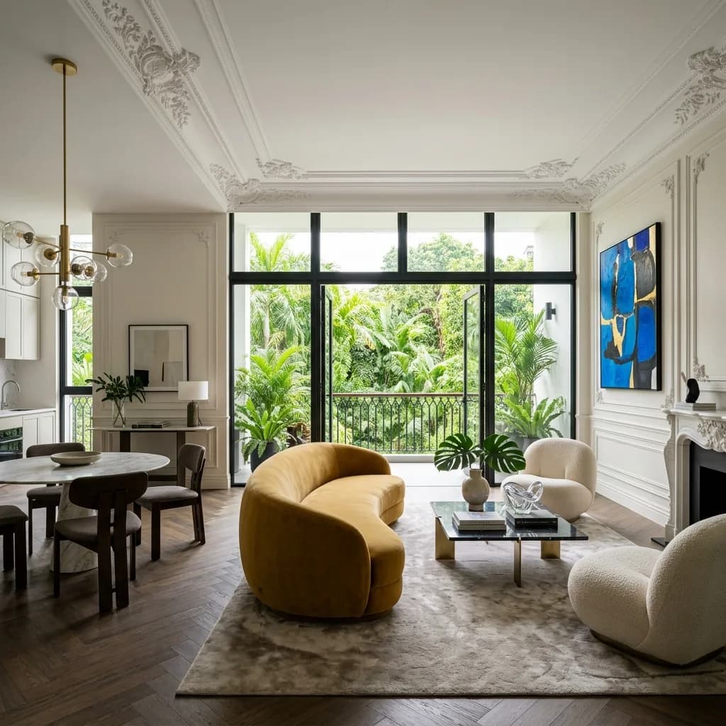 Parisian Modern architectural aesthetic framework layout 1